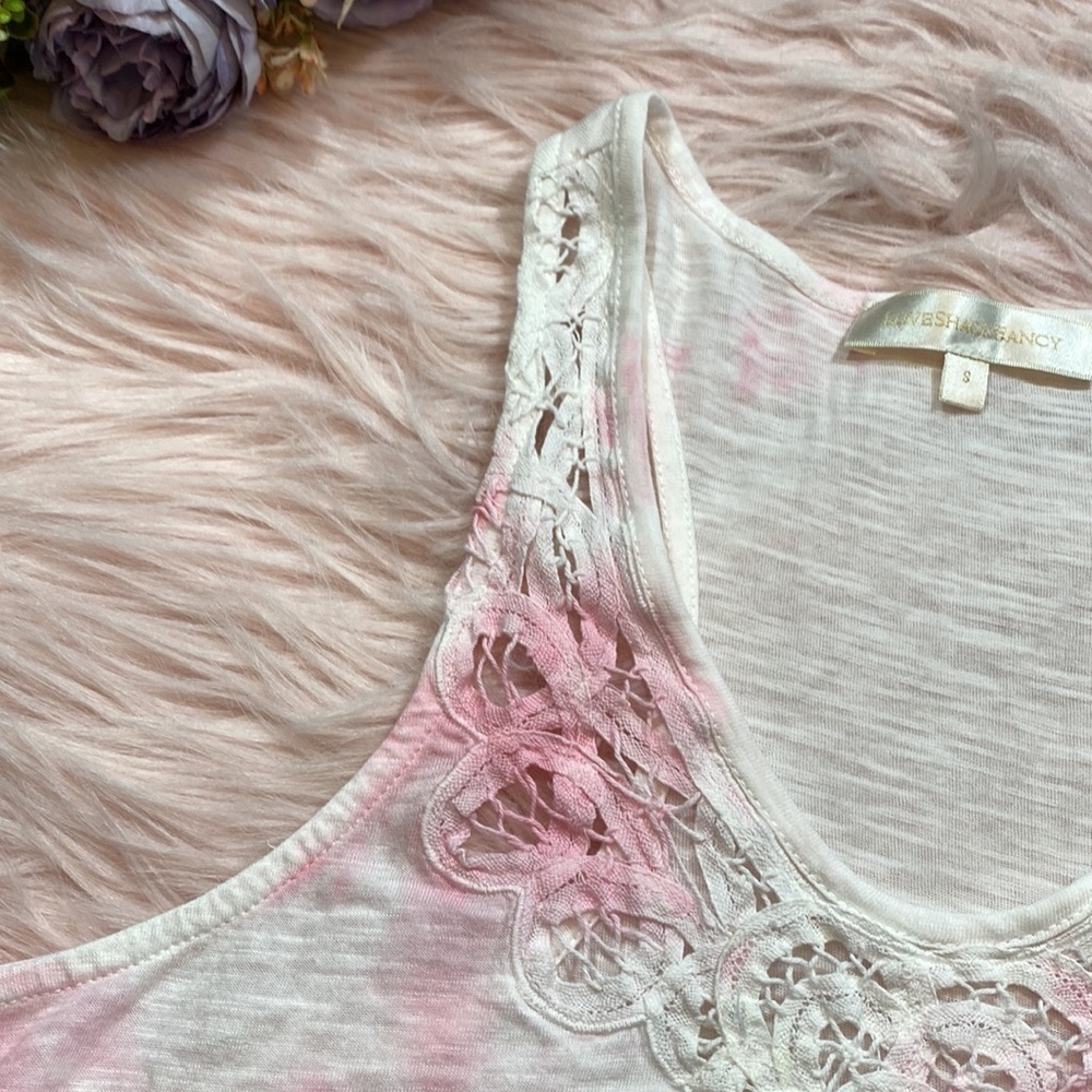 LoveShackFancy Fornina Tank in Pink Tye Dye sz S - Picture 4 of 11